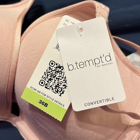NWT b.tempt'd Women's Cotton to a Tee Plunge Convertible T-Shirt Bra 36B - Picture 5 of 5